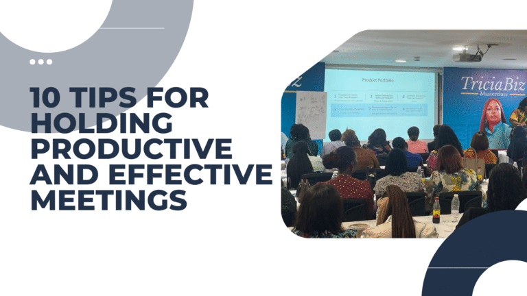 10 tips for holding productive and effective meetings